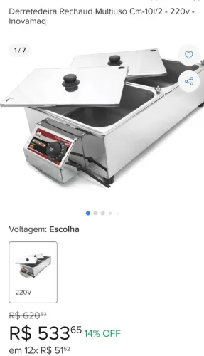 Derretedeira Inovamaq 220v e 110v