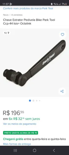 Chave Extrator Pedivela Bike Park Tool CCP-44 Isis= Octalink