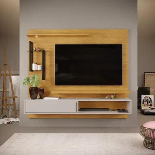Painel Mila 1,82 cm  Cedro/Bali, Pronta Entrega 