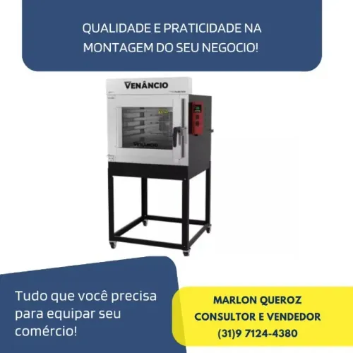 Forno Turbo 5 Esteiras a Gás Venâncio 220v