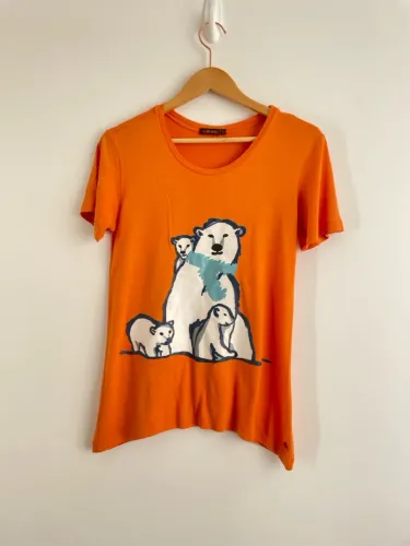 Camiseta laranja tam P Ursos Polares A. Brand