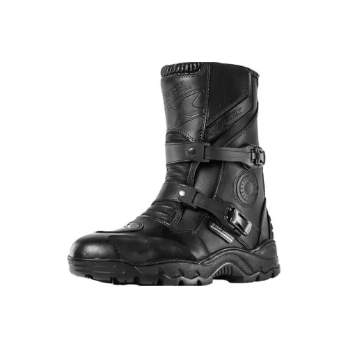 Bota Motociclista Texx Adventure Short V2 Couro Cano Médio Masc. Preto
