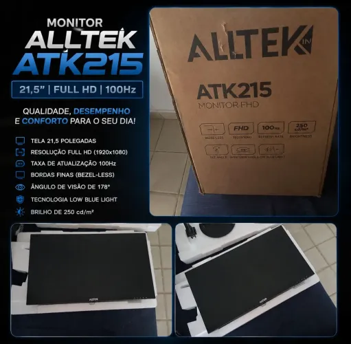 ? Estou vendendo  Monitor Alltek ATK215 - 21,5" Full HD | 100Hz