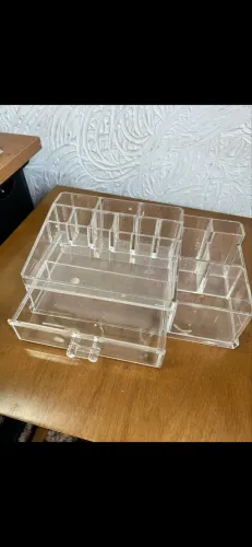 Porta maquiagem com gaveta acrílico