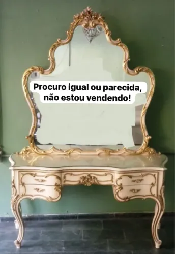 Penteadeira antiga luis xv madeira maciça art Noveau clássica dourado madeira de lei