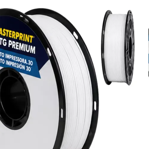 Filamento PETG Branco 1,75mm 1Kg Premium Impressora 3D Alta Resistência Baixo Empenamento
