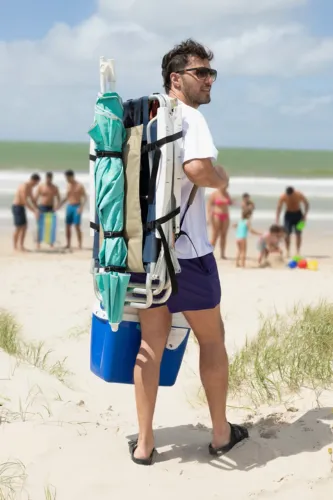 Mochila Para Cadeira de Praia e Guarda-Sol | Mãos Livres