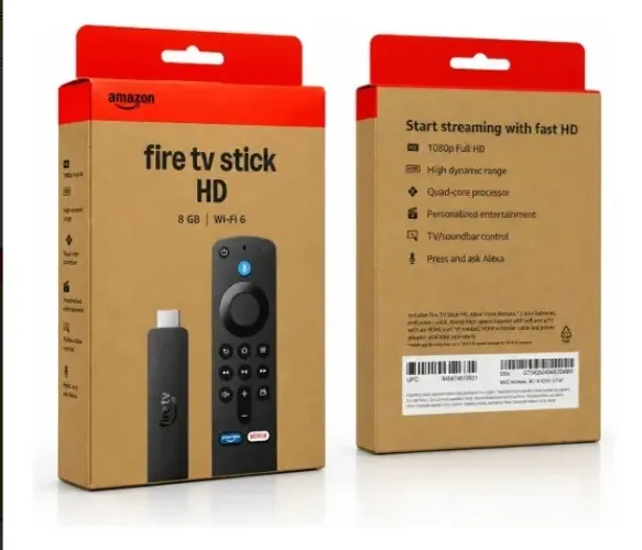 Amazon Fire Tv Stick Hd Wi-fi-6 Ger 26 Com Alexa Por Voz Preto Produto Novo Lacrado.