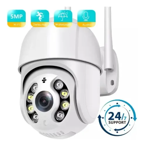 Câmera Speed Dome Ip Wi-fi Externa Icsee Ptz FHD 3mp Branca