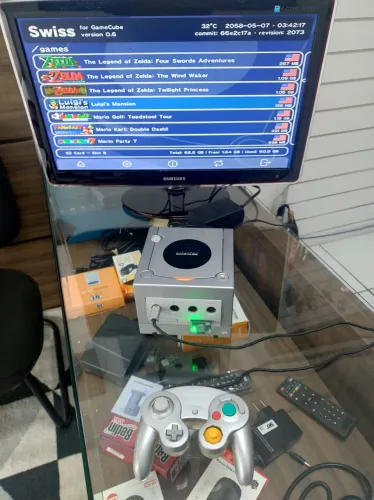 Nintendo GameCube Silver com picoboot