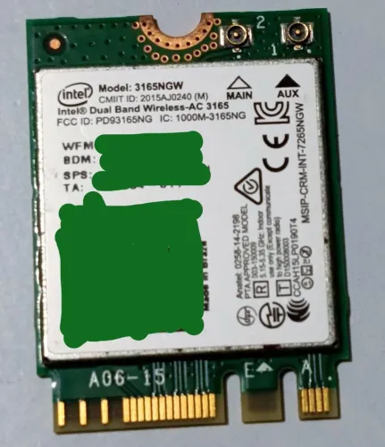 Placa wi-fi e bluetooth de notebook