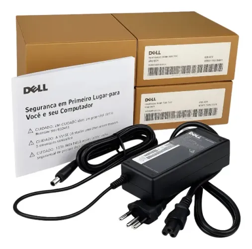 Carregador Dell - 65 Watts (conector 4.5mm) com cabo de alimentação tipo brasileiro