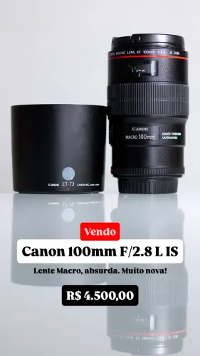 Lente Canon 100mm Macro 2.8 L IS