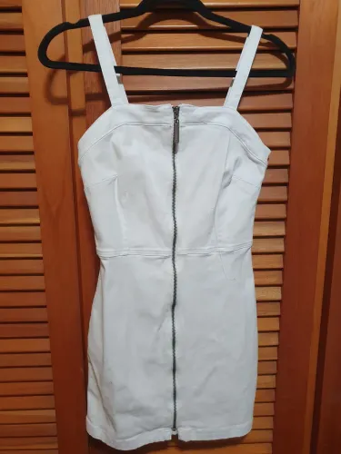 Vestido curto branco tamanho P em jeans my favorite things