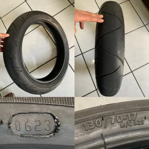 Pneu traseiro 130/70 17 seminovo Twister Ninja Fazer Cinborg Furia