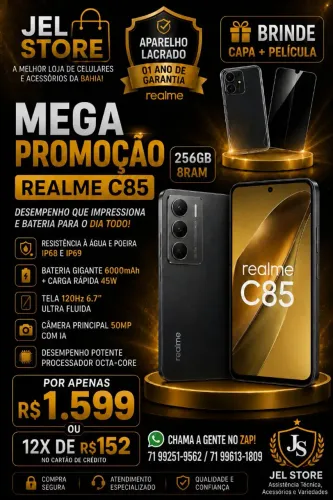 Realme C85 256GIGAS NFC , lacrado 01 ano de garantia Realme