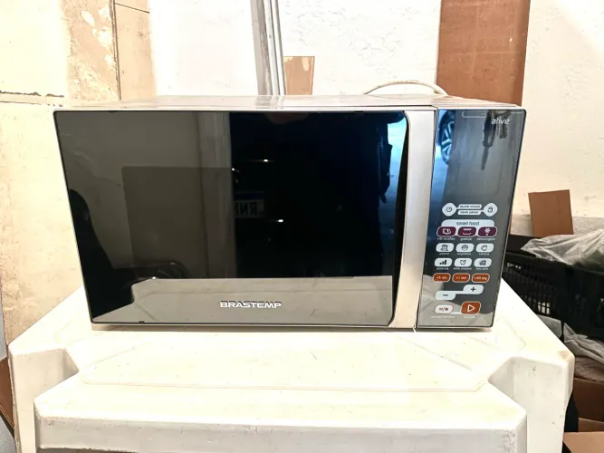 Microondas Brastemp ATIVE aço Inox
