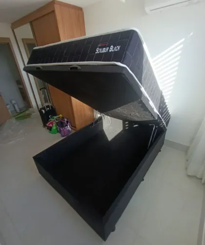 Cama box baú molas ensacadas blackkk