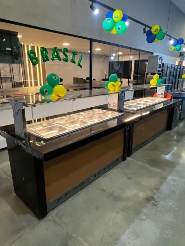 Buffet completo quente 10 cubas frio 8 cubas Gelopar - pronta entrega 