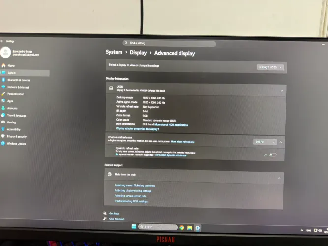 MONITOR PICHAU 240Hz