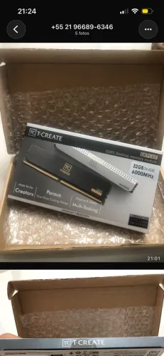 Memória RAM T-Create Expert DDR5 32GB (2x16GB) 6000MHz ? NOVA!