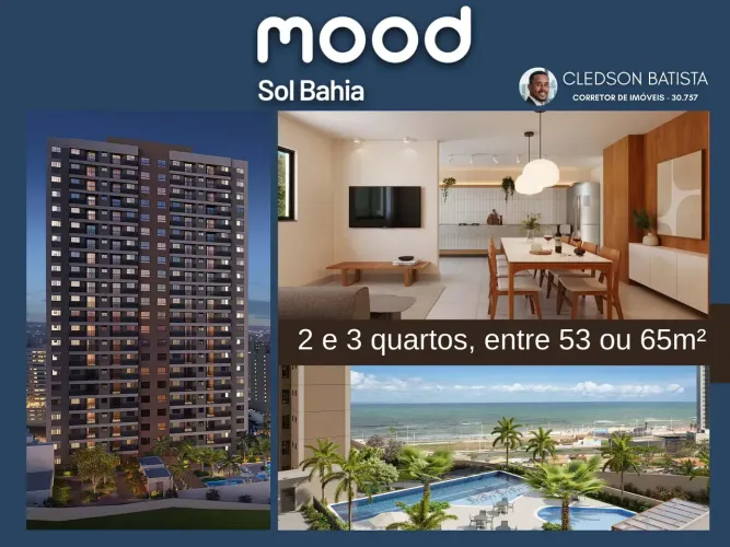 Mood Sol Bahia, Apartamento 2 E 3 Quartos, Em 53M² A 65M², Varanda Gourmet E 1 Vaga De Gar