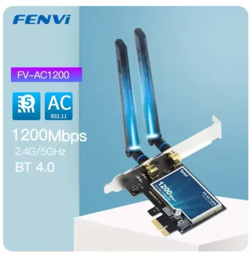 Fenvi Placa Wifi 1200mbps 2.4ghz 5ghz Com Bluetooth 4.0