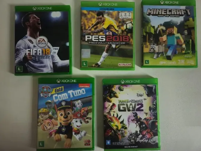 Jogos Xbox One originais - FIFA 18 / PES 2018 / MINECRAFT / GW2 / PATRULHA CANINA