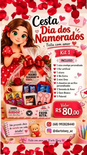 Caixa envelope doce dia dos namorados 