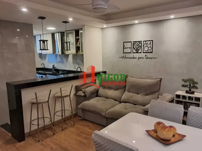 Apartamento com 2 quartos, 1 vaga e 52m² à venda no Condomínio Residencial Turquesa, Belo