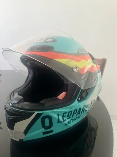 Capacete KYT TT Course Leopard + viseira fume