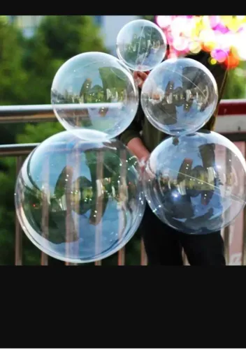 ? Balão Bubble Transparente 18" (45cm) ? Kit ou Unidade Avulsa