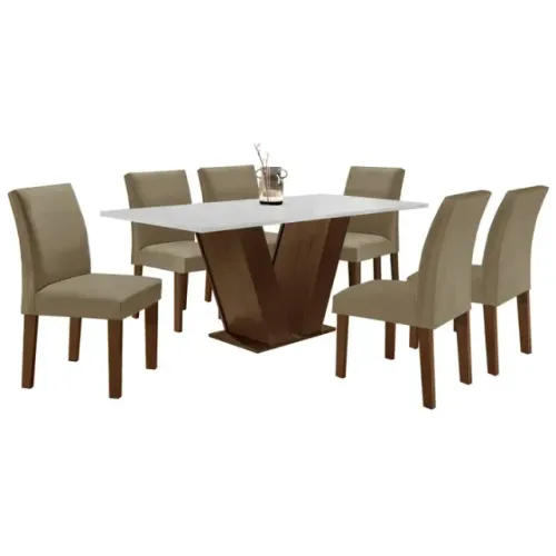Mesa de jantar 6 cadeiras