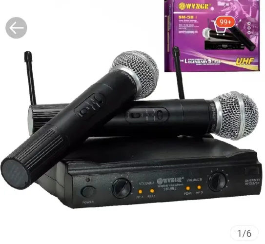 Microfone sem fio duplo