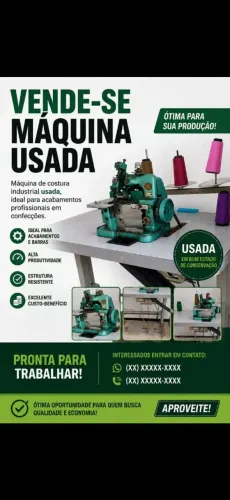 Máquina de costura no precinho. Tem conversa