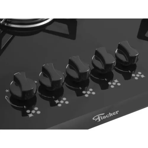 Fogão Cooktop 5 bocas Preto