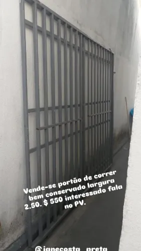 Portão de metalon 500