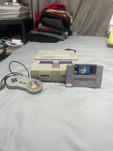 Super Nintendo + fita super Mário word + 1 controle