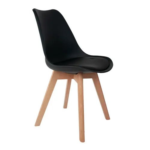Cadeira de Jantar Saarinen Wood Preta