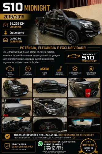 Chevrolet S10 Pick-up Midnight 2.8 4X4 CD Dies AUT 2019