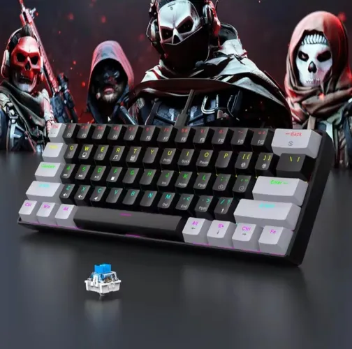 TECLADO MECÂNICO RGB 60% NUNCA USADO