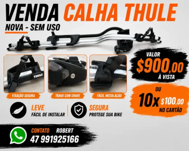 Transbike De Teto Thule Proride 598001 Para 1 Bicicleta Cor
