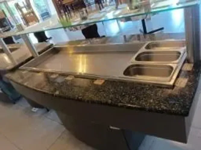 Buffet para restaurante Quente/Frio e suporte para pratos Klima