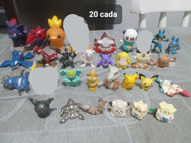20 REAIS CADA! Boneco Pokémon Lucario Torchic Togepi Zekrom Psyduck Nidoking Zoroark