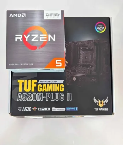 Kit GAMER 5500X3d e TUF A520M PLUS, envio gratis via OLX
