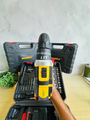 Furadeira e Parafusadeira SOARFLY 3 em 1 com Maleta Completa