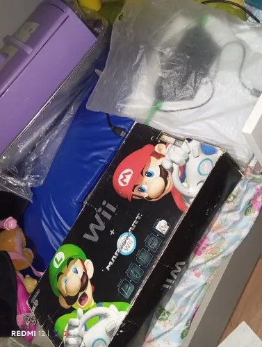 Nintendo Wii na cor preta completo já com jogo Mario kart !!!( Ler descrição)