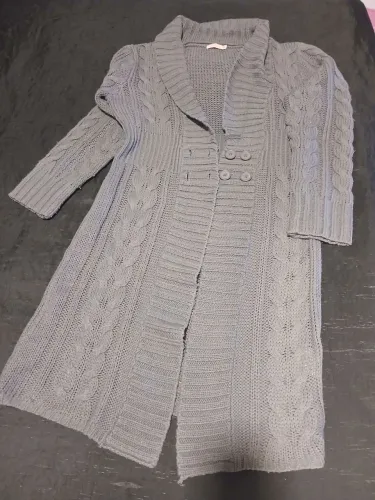 Sobretudo tricô  longo feminino