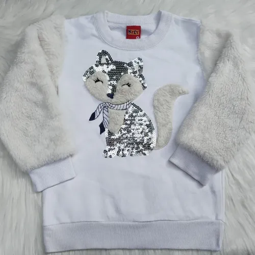 Blusa Moletom Peluciada Infantil Kyly Tamanho 4