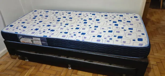 Bicama Box de Solteiro Ortobom + Colchão - Perfeita para Economizar Espaço